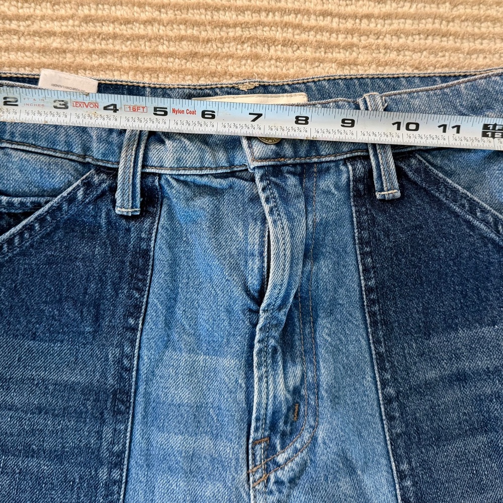 MOTHER The Patch Maven Heel Wide Leg  High Rise Jeans in Love Triangle Size 25 - Picture 5 of 12
